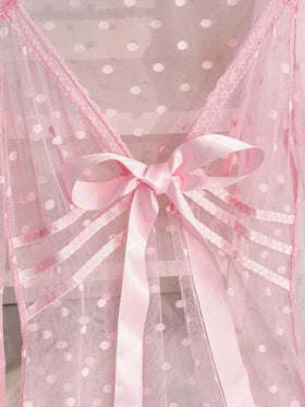 PetitDoll مجموعة ثوب نوم مثير من الدانتيل والرقعة، عيد الحب
