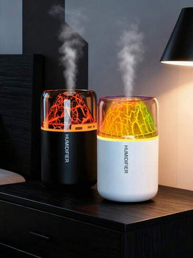 جهاز ترطيب على شكل بركان ملون سعة 180 مل، يعمل بالطاقة USB، له وضعان للتشغيل، إضاءة LED 7 ألوان، رذاذ هادئ، منقي هواء كهربائي منزلي، موزع عطور بتأثير البركان، مناسب للديكور الداخلي والمكتب والغرفة المعيشية والمكتب والسيارة، هدية رائعة للنساء