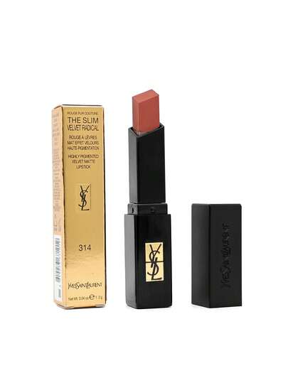 Yves Saint Laurent أحمر شفاه سفر بحجم رفيع 1.2 جرام/0.04 أونصة، تشطيب أسود #314