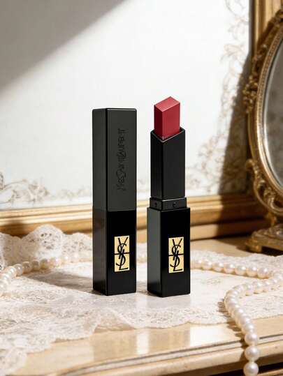 Yves Saint Laurent أحمر شفاه سفر بحجم رفيع 1.2 جرام/0.04 أونصة، مخطط باللون الأسود #302