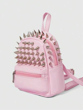 ROMWE Grunge Punk حقيبة كتف مزدوجة مصممة بطراز نيتش مع أشرطة شرابية مطوية وأزرار محزمة، بطراز بانك وشارع