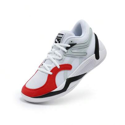Puma أحذية رياضية كرة السلة ذات الجزء العلوي المنخفض والألوان المتباينة للرجال 37658215