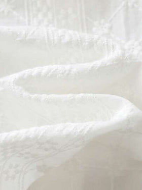 Cozy Pixies كارديجان بناتي بياقة مكشكشة وأكمام قصيرة، لون أحادي، مريح وفضفاض، مطرز بزخارف زهرية ثلاثية الأبعاد، باللون الكريمي، مناسب للزفاف وفتاة الزهور وحفلات عيد الميلاد