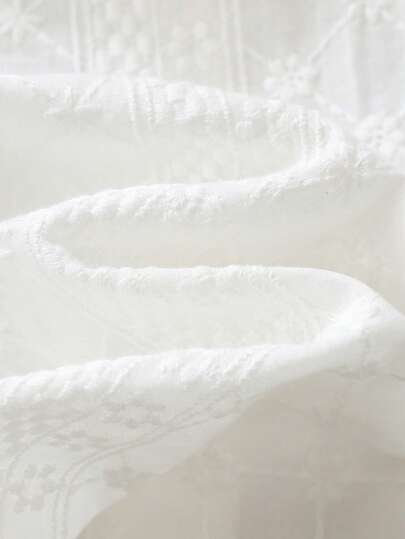 Cozy Pixies كارديجان بناتي بياقة مكشكشة وأكمام قصيرة، لون أحادي، مريح وفضفاض، مطرز بزخارف زهرية ثلاثية الأبعاد، باللون الكريمي، مناسب للزفاف وفتاة الزهور وحفلات عيد الميلاد