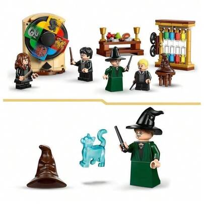 LEGO مجموعة ليغو هاري بوتر 76460 قلعة هوغوارتس: لغز مراسم الفرز مكعبات البناء