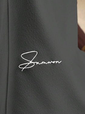 SUMWON ملابس علوية قطني بياقة طاقم وأكمام قصيرة بقصة منتظمة للرجال، قطعة أساسية كاجوال للصيف