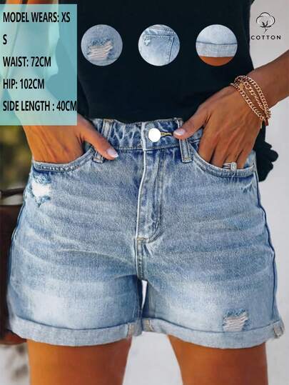 جينز مغسول بألوان سادة فضفاض عصري للنساء، بأسلوب الشارع الأمريكي، إطلالة مرنة للعطلات