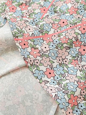 SHEIN عباءة زهرية عربية للفتيات الصغيرات، طوق أنيق بزخارف زهرية، فستان عربي طويل الأكمام تقليدي، مناسب للارتداء في فصلي الربيع والصيف