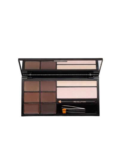 Makeup Revolution طقم الحواجب الفائق المتوسط إلى الداكن 18 جرام