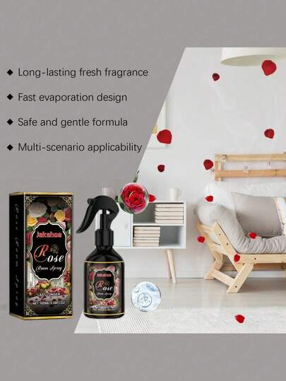 jakehoe رذاذ غرفة بعطر الورد، عطر دائم للنوم، منعش للهواء