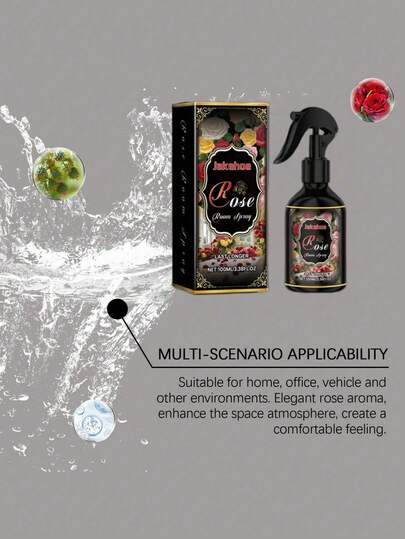 jakehoe رذاذ غرفة بعطر الورد، عطر دائم للنوم، منعش للهواء
