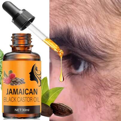 زيت الخروع الأسود الجامايكي الخالص - مستخلص بالضغط البارد، يغذي الشعر والبشرة، سيروم زيت الخروع للشعر، يقوي الشعر، يرطب ويحمي صحة فروة الرأس، يساعدك على الحصول على شعر أكثر سمكًا وقوة.