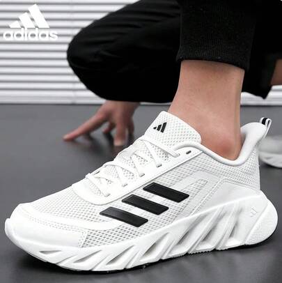 Adidas حذاء رياضي جديد مريح وجيد التهوية للجري للجنسين