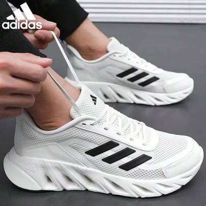 Adidas حذاء رياضي جديد مريح وجيد التهوية للجري للجنسين
