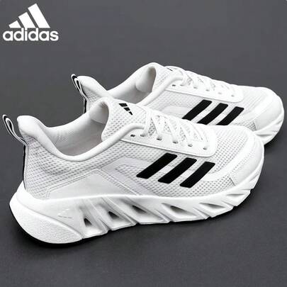 Adidas حذاء رياضي جديد مريح وجيد التهوية للجري للجنسين