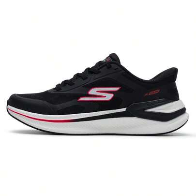 Skechers أحذية رياضية كاجوال مريحة مبطنة للرجال، أحذية جري مع رباط 221141-BKW