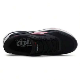 Skechers أحذية رياضية كاجوال مريحة مبطنة للرجال، أحذية جري مع رباط 221141-BKW