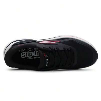 Skechers أحذية رياضية كاجوال مريحة مبطنة للرجال، أحذية جري مع رباط 221141-BKW