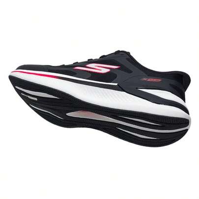 Skechers أحذية رياضية كاجوال مريحة مبطنة للرجال، أحذية جري مع رباط 221141-BKW