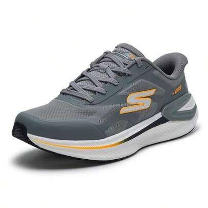 Skechers أحذية رياضية للرجال بنظام ربط، أحذية رياضية كاجوال مبطنة خفيفة الوزن للاستخدام اليومي، 221141-GRY