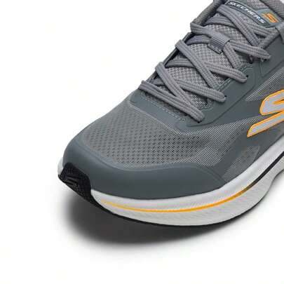Skechers أحذية رياضية للرجال بنظام ربط، أحذية رياضية كاجوال مبطنة خفيفة الوزن للاستخدام اليومي، 221141-GRY