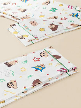 Gongdie CRAYON SHINCHAN مجموعة بيجامة رجالية لشخصية كرايون شين-تشان، قصيرة الأكمام، ناعمة وقابلة للتنفس، 2 قطعة