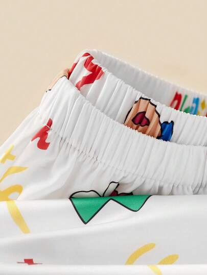 Gongdie CRAYON SHINCHAN مجموعة بيجامة رجالية لشخصية كرايون شين-تشان، قصيرة الأكمام، ناعمة وقابلة للتنفس، 2 قطعة