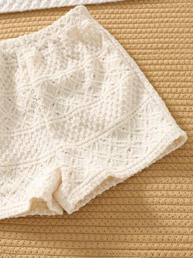 SHEIN مجموعة قميص بولو أكمام قصيرة وشورت خصر مطاطي للأطفال الرضع الجنسين، مناسبة لحفلات عيد الميلاد والحفلات المسائية والأعراس وحفلات استقبال المواليد وعيد الميلاد الأول، 2 قطعة/مجموعة