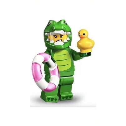 LEGO لعبة ليغو 71051 شخصية صغيرة قابلة للسحب موسم 28 بزي حيوان، شخصية صغيرة تعليمية من قطع البناء، هدية تذكارية