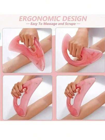 طقم أداة جوا شا للتدليك من ABS، مناسبة للظهر والوجه، يدوية وقابلة لإعادة الاستخدام، تساعد على استرخاء العضلات وتخفيف التعب العضلي - مدلك للبشرة والعضلات، أداة جوا شا للجسم، أداة جوا شا للوجه، طقم أدوات تدليك الأنسجة العميقة، تساعد على استرخاء الرقبة وا...