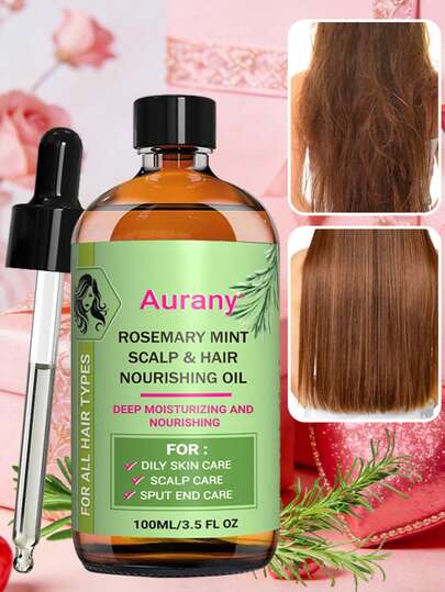 AURANY زيت الروزماري النقي المعصور على البارد، لتغذية البشرة الوجهية، تحسين البشرة الجافة، الحفاظ على اللين وتحسين نسيج البشرة، العناية اليومية والليلية بالبشرة، إملاس وتشديد البشرة، للوجه والأيدي والقدمين والجسم، هدايا عيد الحب والكريسماس - 30مل/100مل.