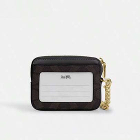 Coach حافظة بطاقات صغيرة ورفيعة متعددة الاستخدامات بتصميم مميز، مثالية للاستخدام اليومي، وإكسسوار رائع لعيد الحب، وحامل بطاقات أنيق للرجال والنساء، بتصميم صغير الحجم ومتعدد الاستخدامات، مثالي لجميع المناسبات.