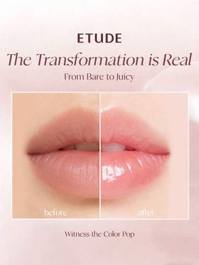 K-Beauty- ETUDE House صبغة شفاه مائية لامعة - جوسي كاندي شاين، مظهر منتفخ غير لزج