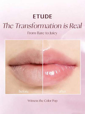 K-Beauty- ETUDE House صبغة شفاه مائية لامعة - جوسي كاندي شاين، مظهر منتفخ غير لزج