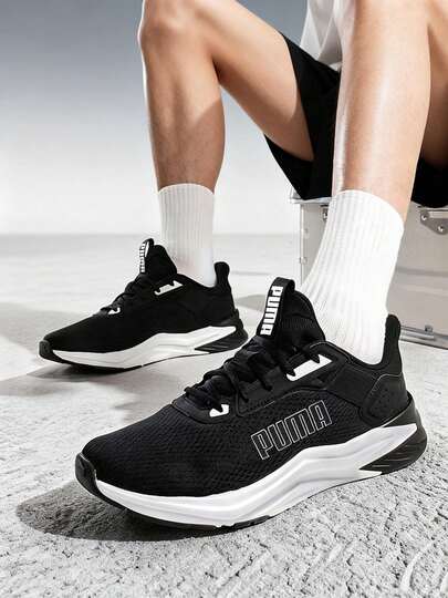 Puma حذاء رياضة للجري موديل FTR Wave ذو تنفس ومتصاص الصدمات، للرجال والنساء، حذاء تدريب رياضي في النادي اللياقي، 311095-01