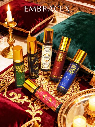EMBRACEX. زيت عطر عربي من دبي 10 مل، زيت عطر بتطبيق بالكرة، رائحة طويلة الأمد، علامة تجارية فاخرة، زيت عالي الجودة، أطلق سحرك الشخصي، هدية مثالية للرجال والنساء، 0.33 أونصة سائلة