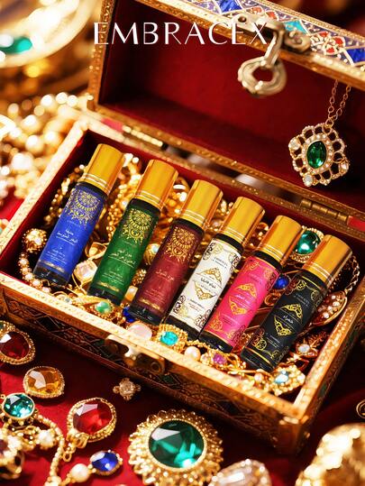 EMBRACEX. زيت عطر عربي من دبي 10 مل، زيت عطر بتطبيق بالكرة، رائحة طويلة الأمد، علامة تجارية فاخرة، زيت عالي الجودة، أطلق سحرك الشخصي، هدية مثالية للرجال والنساء، 0.33 أونصة سائلة