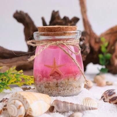 شمعة معطرة شفافة بشكل بحري مصنوعة يدويًا، بدون دخان، ديكور غرفة، هدية تخرج، هدية عيد، ديكور حفل زفاف، عطر حمام، شمعة معطرة تذكارية، قطعة واحدة