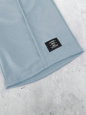 SHEIN Mirajuku قميص وشورت للفتى المراهق مزين بتفاصيل الخياطة والحرف