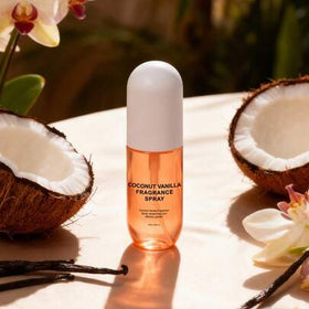 زجاجة عطر 50 مل، رائحة صيفية طويلة الأمد مزيج من الفانيليا والجوز الهند والورد، تصميم محمول، رذاذ معطر أنيق للملابس والخزانة والأماكن الداخلية والخارجية والمنزل والحمام
