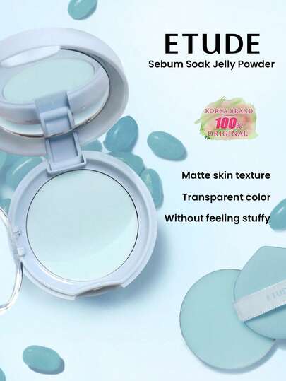 ETUDE بودرة تنقية الزيوت 8 جرام، تحكم في الزيوت، تغطية المسام، تخلق بشرة ناعمة خالية من اللمعان، ملمس بودرة هلامي فريد، إحساس منعش ونابض، بدون بقايا بودرة، تغطية شفافة طبيعية، تطبيق خفيف وسهل، مناسبة لجميع أنواع البشرة، مكياج كوري