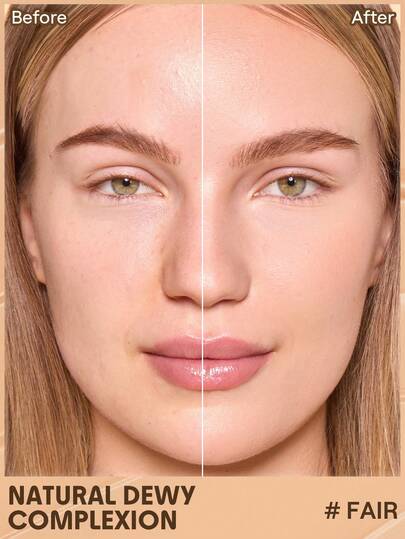 SHEGLAM Dew & Done ملون خفيف للبشرة مع Spf20-Fair علامة تجارية جمال مكياج ميكب مستحضرات تجميل للنساء الفتيات مثالي لفصل الشتاء الربيع مثالي ل- Y2K أزياء أنيقة رمضان هدية حفلة جاهز أفضل لون