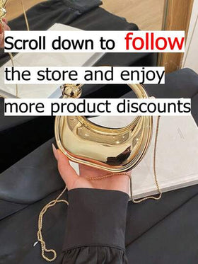هذه الحقيبة اليدوية الصغيرة الجديدة من الأكريليك هي حقيبة كلاتش عصرية، وحقيبة مسائية ذات شكل هلالي فريد، كما أنها حقيبة كتف/متقاطعة بسلسلة، مناسبة جدًا للسيدات وطالبات الجامعة والموظفات في المكاتب وللمناسبات المختلفة.