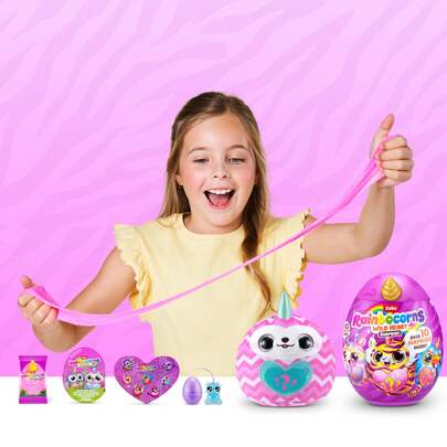 ZURU صندوق بيضة وحيد القرن الصغير من Rainbocorns Eggzania Baby Mania، 7 أنماط قابلة للجمع، تجربة مفاجئة، هدية عيد ميلاد عيد الميلاد المثالية