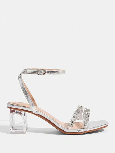 CUCCOO TILAWA صنادل نسائية ذات كعب عالي مزينة بالكريستال والراين، مناسبة للأنشطة الخارجية والحفلات، أحذية موسم الربيع، كعب الكعب العالي لحفلات الربيع وعيد الفصح