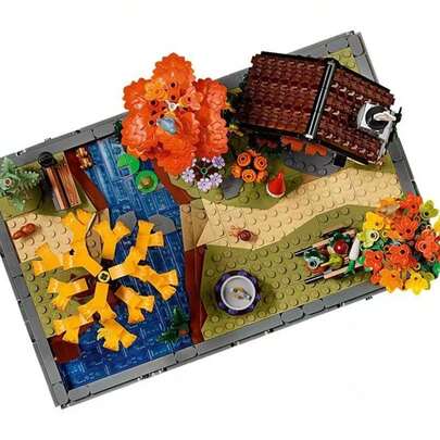 لعبة بناء الألغاز LEGO Icons Series 11372 حديقة كوخ الخريف هدية للأولاد والبنات