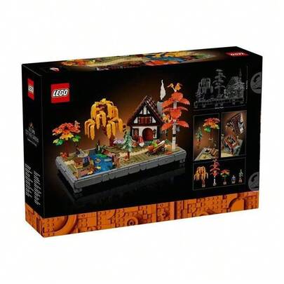 لعبة بناء الألغاز LEGO Icons Series 11372 حديقة كوخ الخريف هدية للأولاد والبنات
