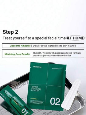 Mediheal قناع الوجه المهدئ بزيت شجرة الشاي 28 جرام/0.99 أونصة، للتحكم في الزيوت والترطيب، قناع وجه جيلي قابل للتقشير، مناسب للبشرة الدهنية والمُيالة للحبوب
