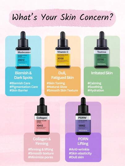 Mediheal 40 مل سيروم مضيء بالفيتامينات، يعمل على إضاءة البشرة وتوحيد لونها، مناسب للبشرة الباهتة. 40 مل / 1.35 أونصة سائلة