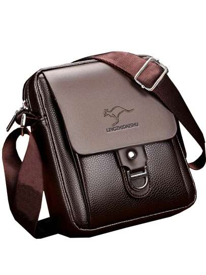 حقيبة كمبيوتر محمول للرجال مقاس 15.6 بوصة، حقيبة يد من جلد البولي يوريثان مع جيوب داخلية متعددة، حقيبة كتف مقاومة للماء، كاجوال، للتسوق، موضة، مواعدة، سفر، حفلات، عمل، هدية عيد الميلاد، حقيبة ظهر مقاومة للماء، فينتاج، حقيبة عمل